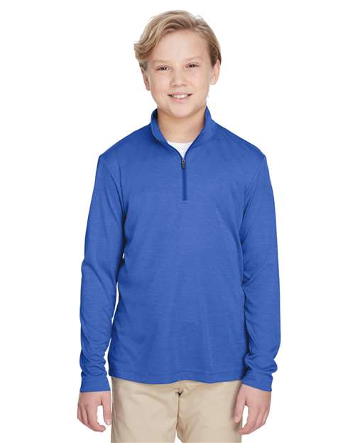 Youth Zone Sonic Heather Performance Quarter-Zip Pullolver