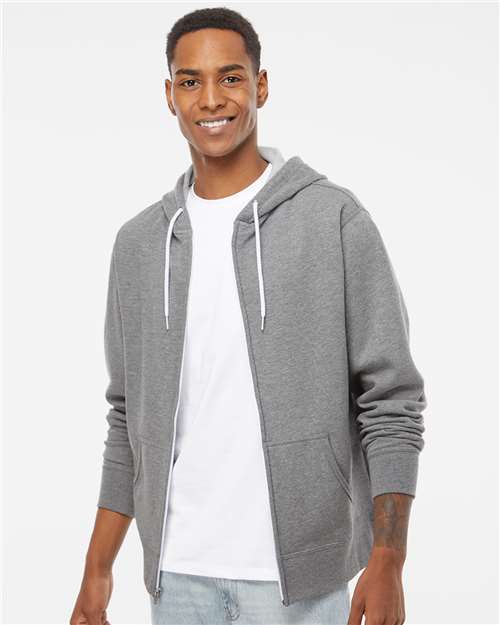 Unisex Lightweight Full-Zip Hooded Sweatshirt