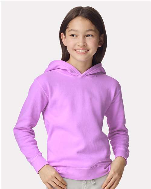 Youth Garment-Dyed Lightweight Fleece Hooded Sweatshirt