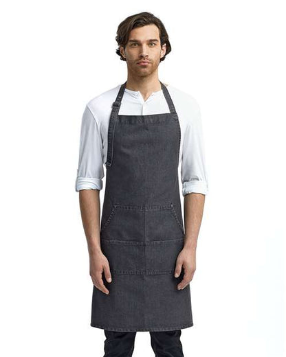 Jeans Stitch Denim Bib Apron