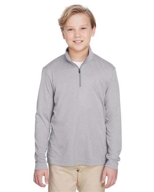 Youth Zone Sonic Heather Performance Quarter-Zip Pullolver