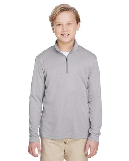 Youth Zone Sonic Heather Performance Quarter-Zip Pullolver