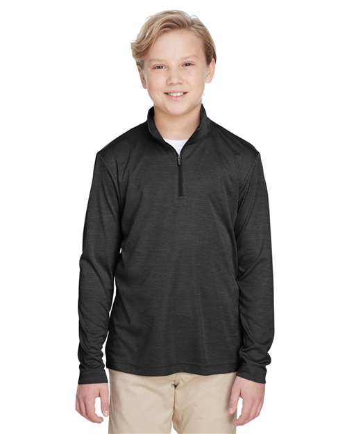Youth Zone Sonic Heather Performance Quarter-Zip Pullolver