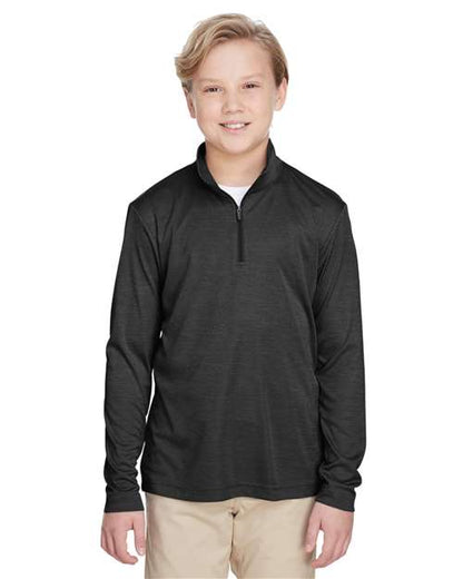 Youth Zone Sonic Heather Performance Quarter-Zip Pullolver