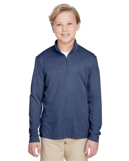 Youth Zone Sonic Heather Performance Quarter-Zip Pullolver