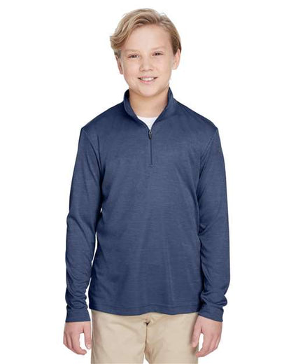 Youth Zone Sonic Heather Performance Quarter-Zip Pullolver