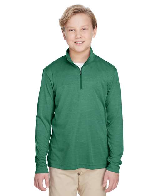 Youth Zone Sonic Heather Performance Quarter-Zip Pullolver