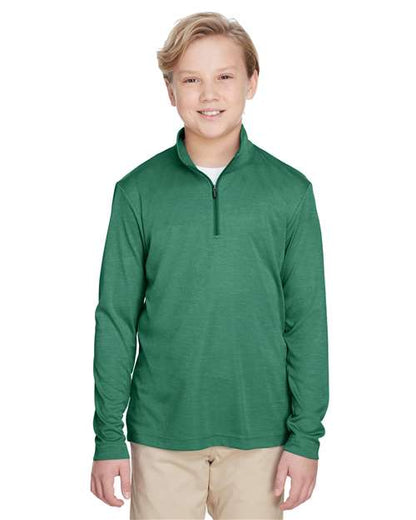 Youth Zone Sonic Heather Performance Quarter-Zip Pullolver