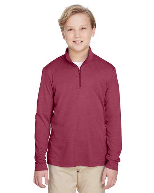 Youth Zone Sonic Heather Performance Quarter-Zip Pullolver