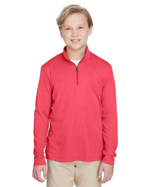 Youth Zone Sonic Heather Performance Quarter-Zip Pullolver
