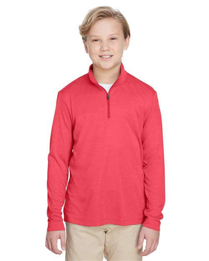Youth Zone Sonic Heather Performance Quarter-Zip Pullolver