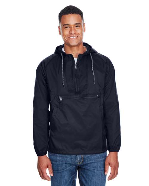 Unisex Packable Hooded Nylon Jacket