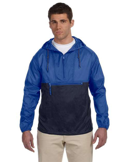 Unisex Packable Hooded Nylon Jacket