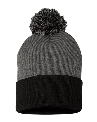 12" Pom-Pom Cuffed Beanie